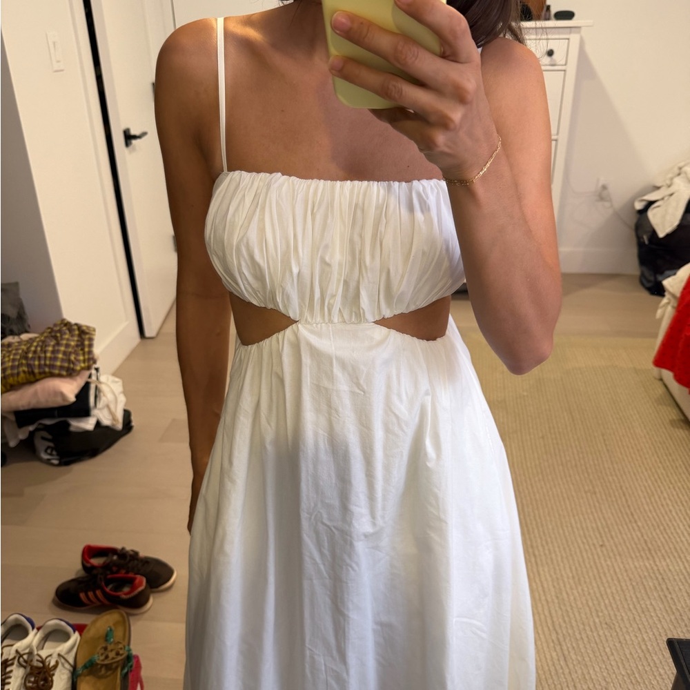 Abercrombie & Fitch White Cutout Maxi Dress - Picture 3 of 3